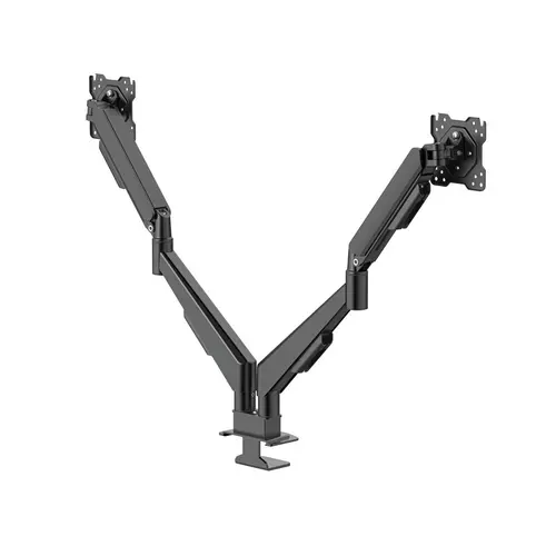 HAMA Стойка за 2 бр. монитори, 17" - 35", газова пружина, напълно мобилна, черна - image 2