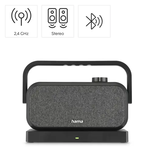HAMA Блутут колонка за телевизори, 2.4 GHz докинг станция, стерео - image 8