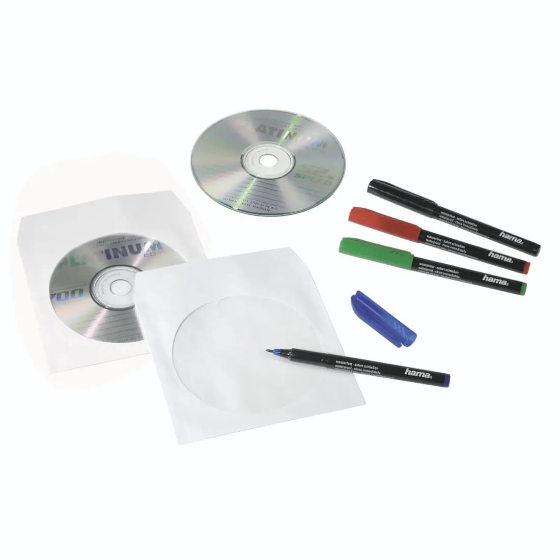 HAMA Предпазни пликове за CD/DVD дискове, опаковка 100 бр. - image 1
