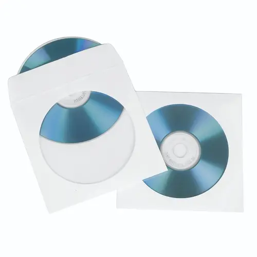 HAMA Plicuri de protecție pentru discuri CD/DVD, ambalaj 100 buc - 1