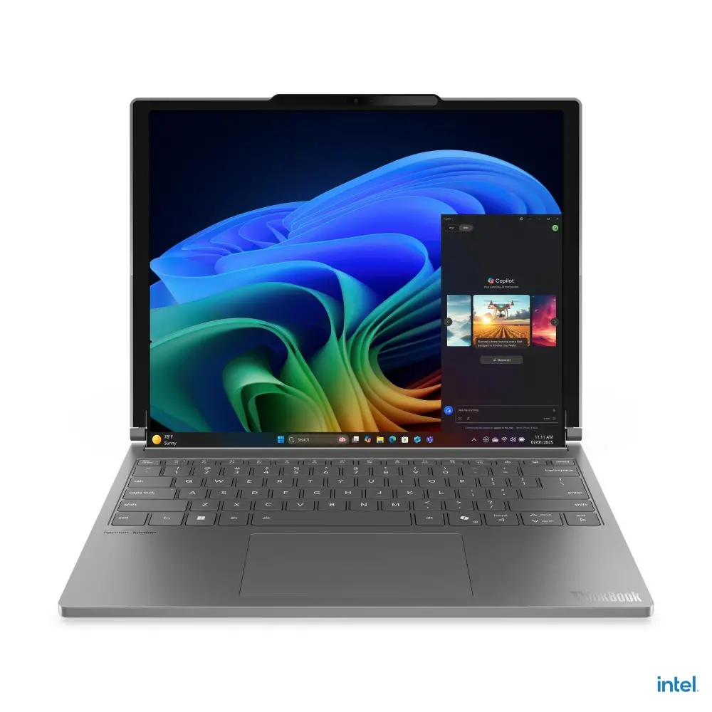 Лаптоп, Lenovo ThinkBook Plus G6 Rollable Intel Core Ultra 7 258V, 8C (up to 4.8GHz, 12MB), 32GB Soldered LPDDR5x-8533, 1TB SSD, Roll In: 14" (2000x1600) / Roll Out: 16.7" (2000x2350), POLED 400nits Glossy, Intel Arc Graphics, 5MP&IR Cam, Backlit KB English , WL - image 2