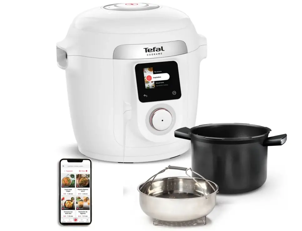 Мултикукър, Tefal CY9621F2 Epc Cook4Me 10In1 W/O Grid Wht - image 2