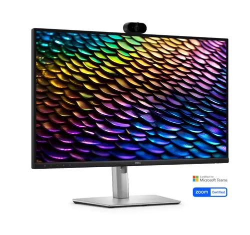 Монитор, Dell P2726DEB, 27" Conferencing Monitor, IPS Anti-Glare, 5ms, 100 Hz, 1500:1, 350 cd/m2, QHD 2560x1440, 99% sRGB, HDMI, Display Port, USB-C Hub, RJ45, Webcam, KVM Switch, PD 90W, Speakers, Height Adjustable, Pivot, Swivel, Tilt, Black