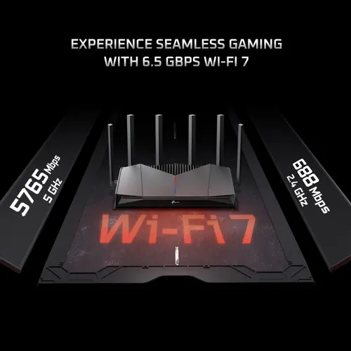Безжичен рутер TP-Link Archer GE400,BE6500,WiFi7,2x2.5GbE,3xGbE,6x ант.,геймърск - image 4