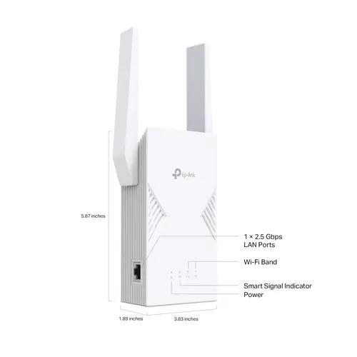 Удължител на обхват TP-LINK RE235BE, BE3600 двубандов Wi-Fi 7,1*2.5 Gbps порт - image 3