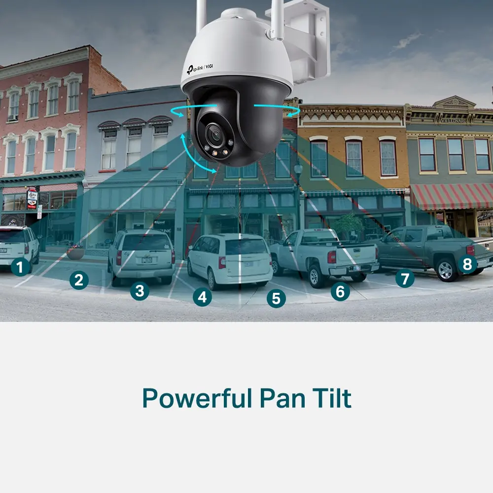 Камера TP-Link VIGI C540-W(4mm), 4MP, Full-Color, Wi-Fi Pan Tilt ,мрежова - image 4
