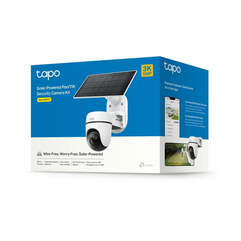 Камера TP-Link Tapo C630 KIT,3K 5MP Pan/Tilt охранителна камера със соларно захр - image 11
