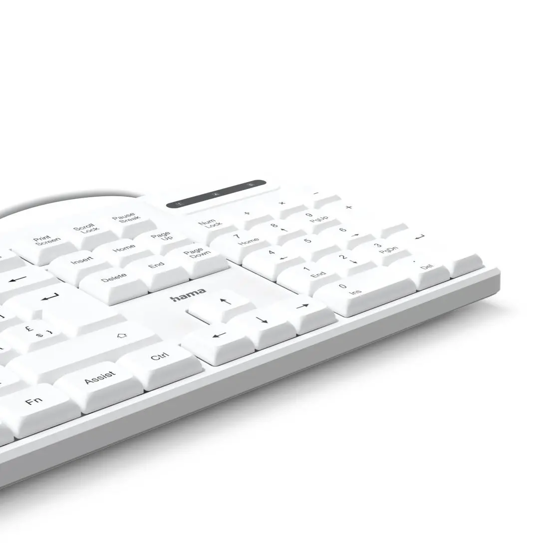 HAMA Жична клавиатура "CK-200", USB-A,USB-C, 8 мултимедийни клавиша, кирилизирана, бяла - image 2