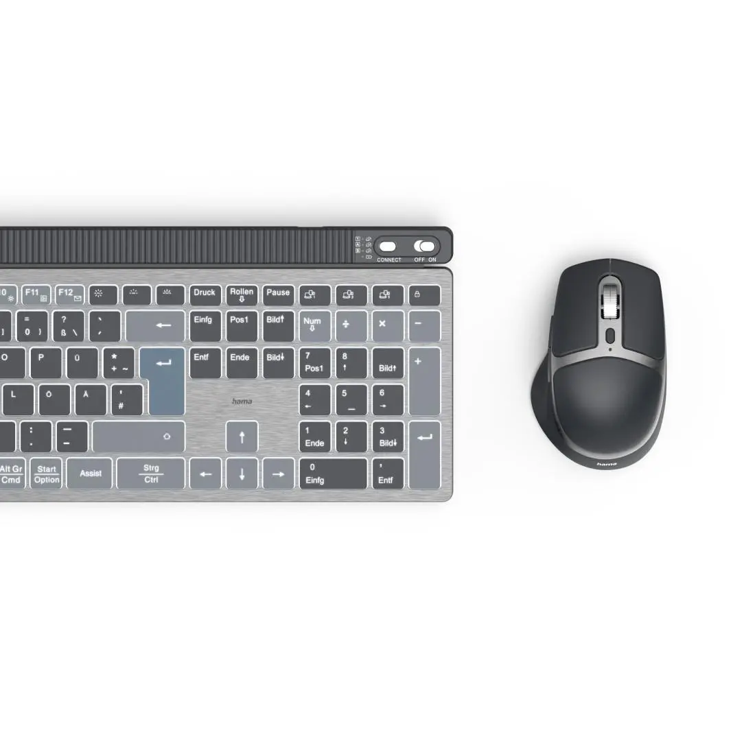 HAMA Комплект безжична клавиатура-мишка "WKM-750", Bluetooth & 2.4Ghz, кирилизирана - image 4