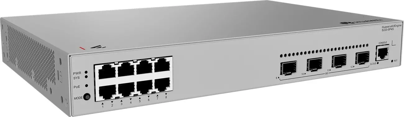 Комутатор Huawei S220-8P4S, 8x1G POE+, 4x1G SFP, L2, 125W - image 1
