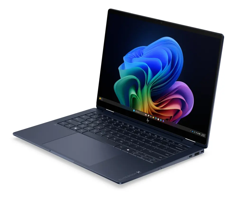 Лаптоп, HP EliteBook X Flip G2i AI 14" Atmospheric Blue, Ultra 7 356H(up to 4.7Ghz/18MB/16C), 14" WUXGA AG 800nits Sure View Touchscreen, 32GB LPDDR5X On-board, 1TB PCIe SSD, Intel R15 5G GPS, WiFi7 + BT6, FPR, NFC, Backlit Kbd, 6C Batt, Win 11 Pro, 3Y Offsite - image 2