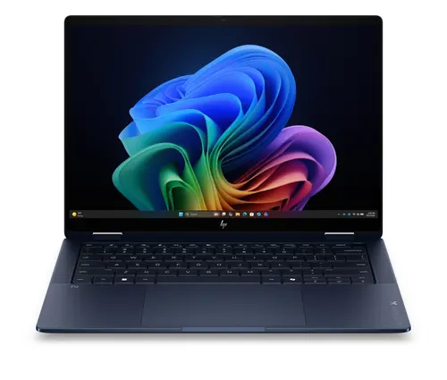 Лаптоп, HP EliteBook X Flip G2i AI 14" Atmospheric Blue, Ultra 7 356H(up to 4.7Ghz/18MB/16C), 14" WUXGA AG 800nits Sure View Touchscreen, 32GB LPDDR5X On-board, 1TB PCIe SSD, Intel R15 5G GPS, WiFi7 + BT6, FPR, NFC, Backlit Kbd, 6C Batt, Win 11 Pro, 3Y Offsite
