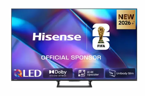 Телевизор, Hisense 65" A7S, 4K Ultra HD 3840x2160, QLED, HDR 10+, HLG, Dolby Vision, Dolby Atmos, Smart TV, Light Sensor, WiFi Direct, BT, Anyview Cast, 3xHDMI, 2xUSB, LAN, CI+, DVB-T2/C/S2, Black