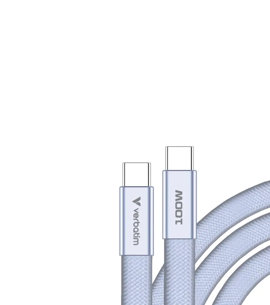 Кабел, Verbatim Sync & Charge SoftTouch USB-C to C cable 100W 120 cm - Purple - image 1