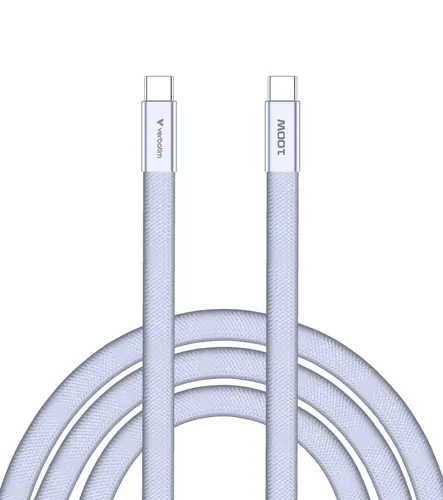 Кабел, Verbatim Sync & Charge SoftTouch USB-C to C cable 100W 120 cm - Purple