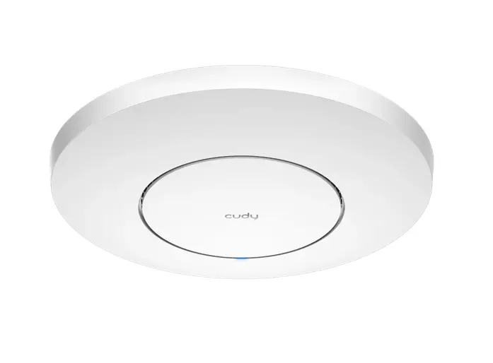 Аксес-пойнт, Cudy AP3000 Wi-Fi 6 2.5G Access Point AX3000 Dual Band Ceiling Mount Wi-Fi 6 Access Point, Chipset MT7981, 802.11ax/ac/a/b/g/n, 2402Mbps at 5GHz + 574Mbps at 2.4GHz, 1 x 2.5G RJ45 Port, MU-MIMO, Support 12V DC or 802.3at PoE or Passive PoE, Internal Ant - image 1