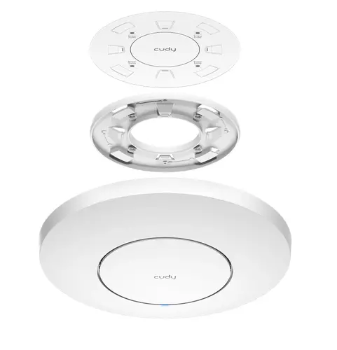 Аксес-пойнт, Cudy AP3000 Wi-Fi 6 2.5G Access Point AX3000 Dual Band Ceiling Mount Wi-Fi 6 Access Point, Chipset MT7981, 802.11ax/ac/a/b/g/n, 2402Mbps at 5GHz + 574Mbps at 2.4GHz, 1 x 2.5G RJ45 Port, MU-MIMO, Support 12V DC or 802.3at PoE or Passive PoE, Internal Ant - image 2