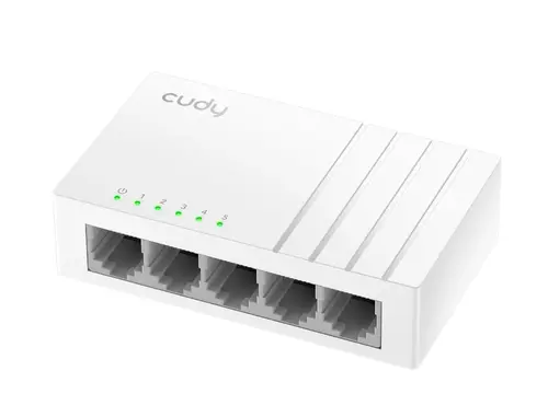 Комутатор, Cudy FS105D 5-Port 10/100 Mbps Desktop Switch, 5 10/100M RJ45 Ports, Desktop Plastic Case - image 2