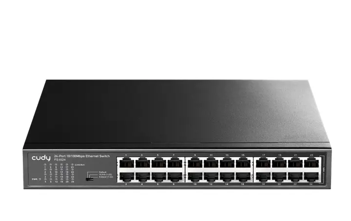 Switch, Cudy FS1024 24-Port 10/100 Mbps Metal Switch, 24 porturi 10/100 Mbps RJ45, carcasă din oțel pentru montare în rack