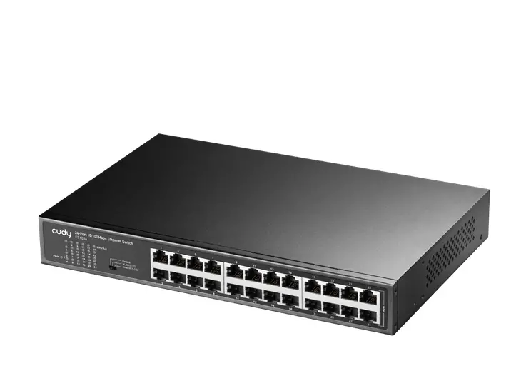 Комутатор, Cudy FS1024 24-Port 10/100 Mbps Metal Switch, 24 10/100 Mbps RJ45 Ports, Rack-mountable Steel Case - image 2