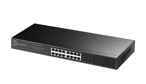 Комутатор, Cudy GS1016ES2 16-Port Gigabit Light Managed Switch with 2 SFP, 19 inch, 16 Gigabit RJ45 Ports + 2 SFP Slots, Rack-mountable Steel Case - image 1