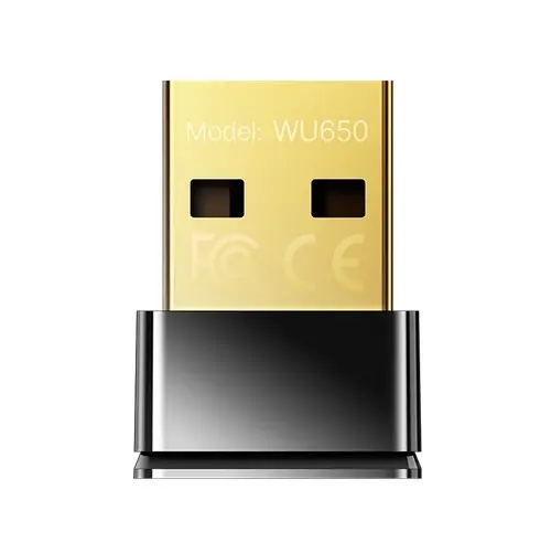 Адаптер, Cudy WU650 Wi-Fi Mini USB Adapter AC650 650Mbps Wi-Fi USB Adapter, Mini Size, 433Mbps at 5GHz + 200Mbps at 2.4GHz, Nano Size, USB 2.0 - image 1