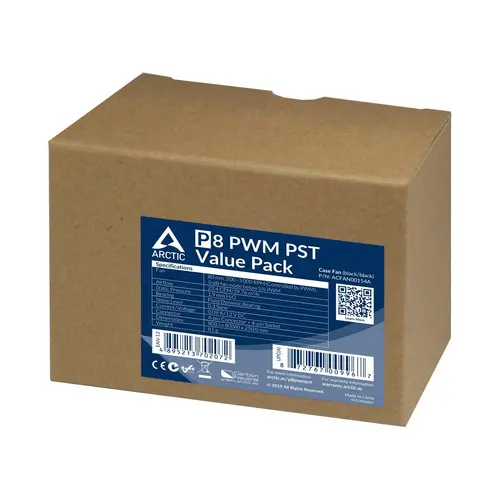 Комплект вентилатори 5-pack ARCTIC P8 80mm PWM PST - image 2