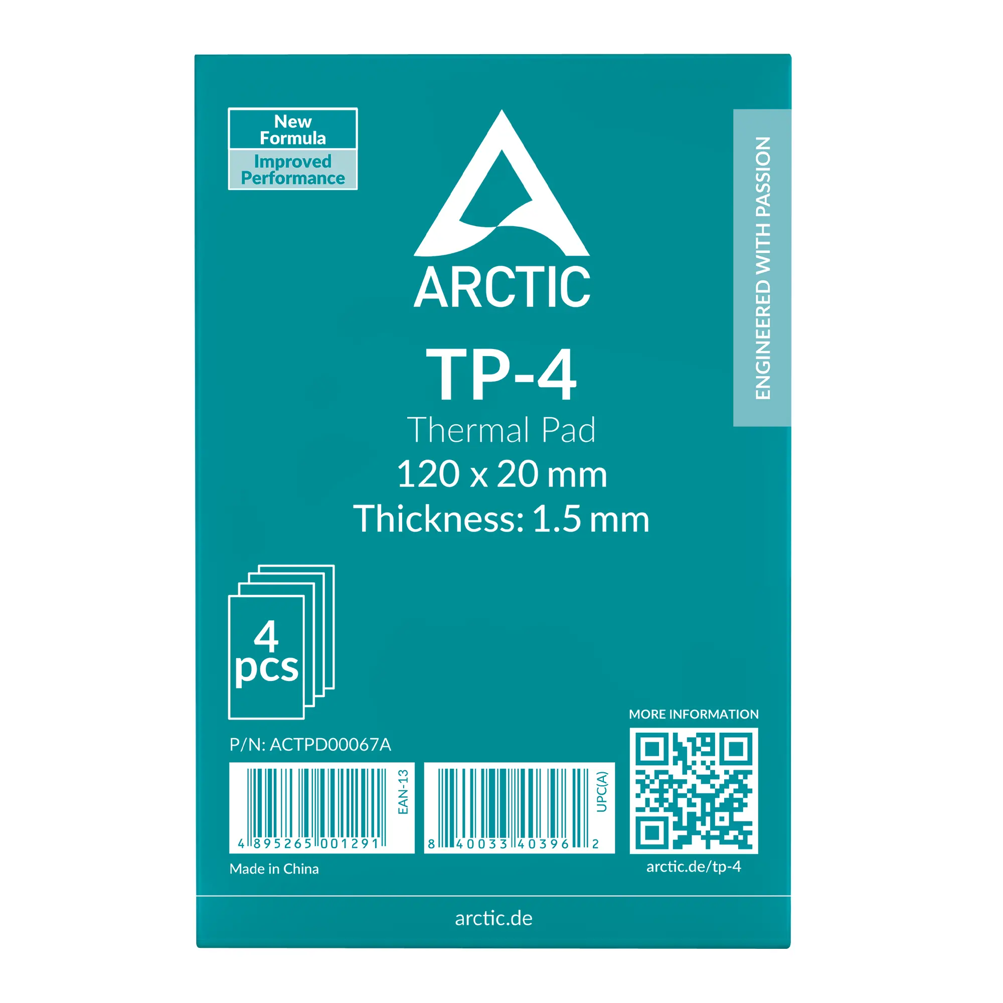 Термопроводящ пад ARCTIC TP-4 - 120x20x1.5 mm 4-Pack - image 2
