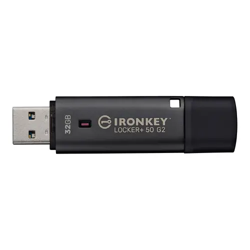 USB памет KINGSTON IronKey Locker+ 50 G2 - 32GB, XTS-AES 256-bit - 2