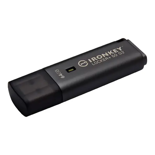 USB памет KINGSTON IronKey Locker+ 50 G2 - 64GB, XTS-AES 256-bit - 3