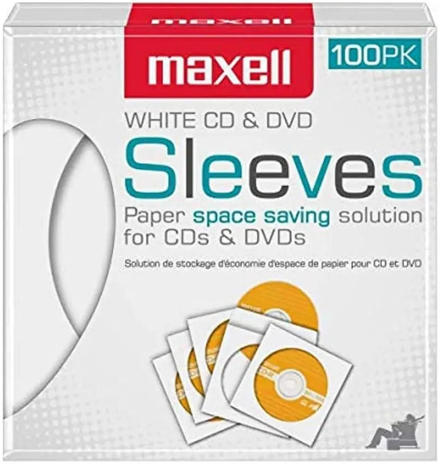 Хартиен плик 100 бр за CD/DVD компакт дискове MAXELL