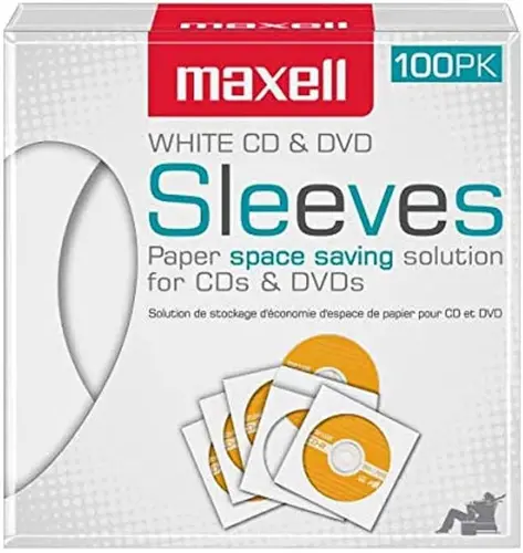 Хартиен плик 100 бр  за CD/DVD компакт дискове MAXELL
