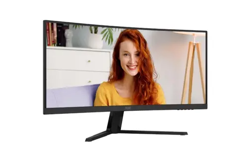 Монитор, AOC CU34B3E, 34" Curved 1500R, VA, WLED, 3440x1440@120Hz, 4ms GtG, 1ms MPRT, 300cd m/2, 3500:1, 50M:1 DCR, Adaptive Sync, FlickerFree, Low Blue Mode, Tilt, HDMI, DP - image 1