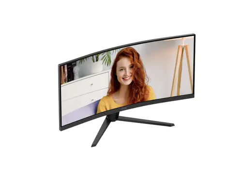 Монитор, AOC CU34B3E, 34" Curved 1500R, VA, WLED, 3440x1440@120Hz, 4ms GtG, 1ms MPRT, 300cd m/2, 3500:1, 50M:1 DCR, Adaptive Sync, FlickerFree, Low Blue Mode, Tilt, HDMI, DP - image 2
