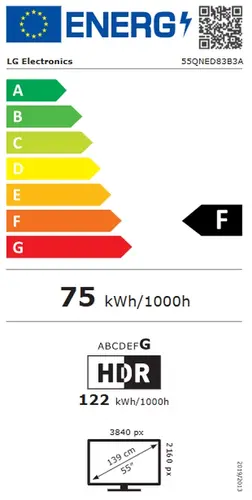 Телевизор, LG 55QNED83B3A, 55" 4K QNED MiniLED Smart TV, 3840x2160, 120Hz Native (VRR 144Hz), DVB-T2/C/S2, Alpha 7 AI Processor, HDR10/ HLG, webOS 26 ThinQ, VRR / ALLM / HGiG, 4K Super Upscaling, WiFi 5, Bluetooth 5.3, AirPlay 2, LAN, CI, HDMI, AI Sound Pro, Google - image 4
