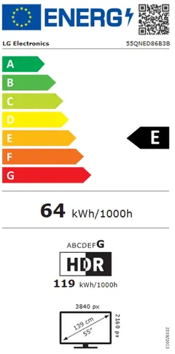 Телевизор, LG 55QNED86B3B, 55" 4K QNED MiniLED Smart TV, 3840x2160, 120Hz Native (VRR 144Hz), DVB-T2/C/S2, Alpha 7 AI Processor, HDR10 / HLG, Dolby Vision, webOS 26 ThinQ, VRR / ALLM / HGiG, 4K Super Upscaling, WiFi 5, Bluetooth 5.3, AirPlay 2, LAN, CI, HDMI, AI - image 3
