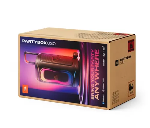 Аудио система, JBL PARTYBOX 330 - Portable party speaker with JBL legendary sound , AI Sound Boost and futuristic lighting - image 10