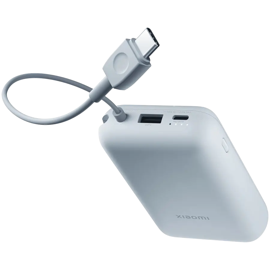 Xiaomi Power Bank 10000mAh (Integrated Cable) Ice Blue GL - image 3