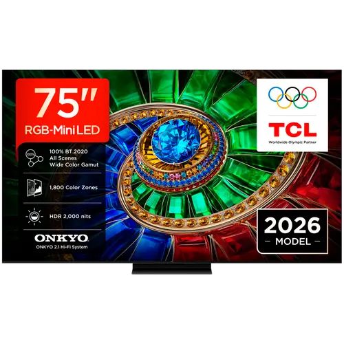 TCL 75RM7L 75'' Commercial Display 16/7 Operation Built-in 2.4/5GHz Wi-Fi, MIMO DVB-C Pan EU
