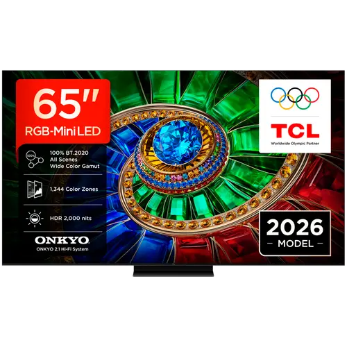 TCL 65RM7L 65'' Commercial Display 16/7 Operation Built-in 2.4/5GHz Wi-Fi, MIMO DVB-C Pan EU