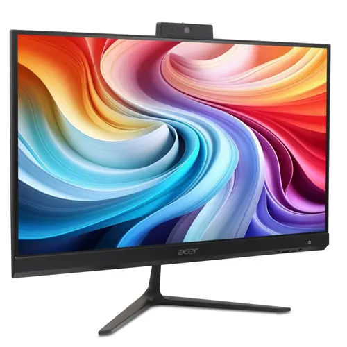 Настолен компютър - всичко в едно, Acer Aspire C24-B, 23.8'' FHD IPS AiO 120Hz, AMD Ryzen 5 7430U (up to 4.30GHz, 19MB), 16GB DDR4 (1 slot free), 512GB SSD, no DVD, AMD Radeon Graphics, HDMI, USB 3.2, USB 2.0, Type- C, RJ-45, WiFi 6, BT 5.0, KBD& Mouse USB,Glan,Tilt, Cam+mic, NO OS, Black - image 1