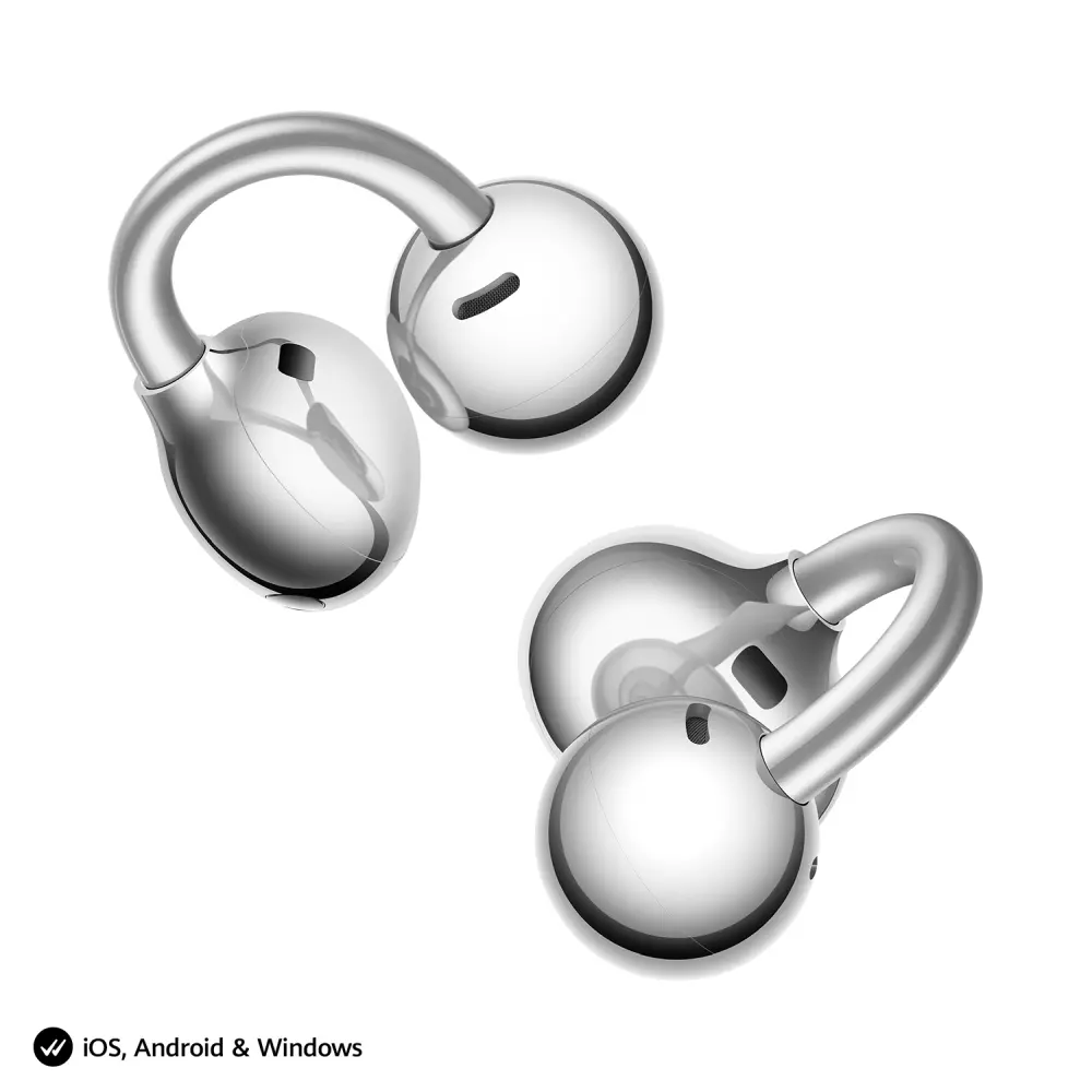Слушалки, Huawei FreeClip 2 S Robin-T02 Space Silver - image 3