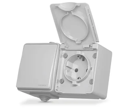 ВЪНШЕН КЛЮЧ С КОНТАКТ ШУКО IP65 VF-BNW3-G VIDEX - СИВ