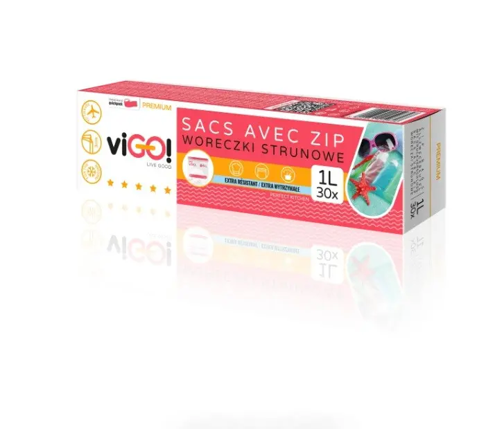 ZIP-LOCK ПЛИКОВЕ ЗА ЗАМРАЗЯВАНЕ 30 БР.20Х30СМ VIGO - image 1