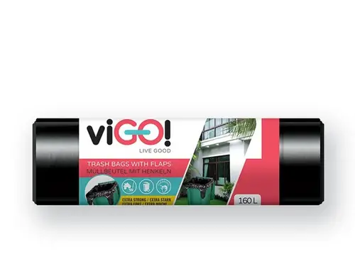 ТОРБИ ЗА СМЕТ LD ЧЕРНИ 160Л 10БР WAVETOP ЗАТВАРЯНЕ VIGO