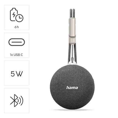 HAMA Блутут колонка "MagBuddy", 5 W, сива - image 7