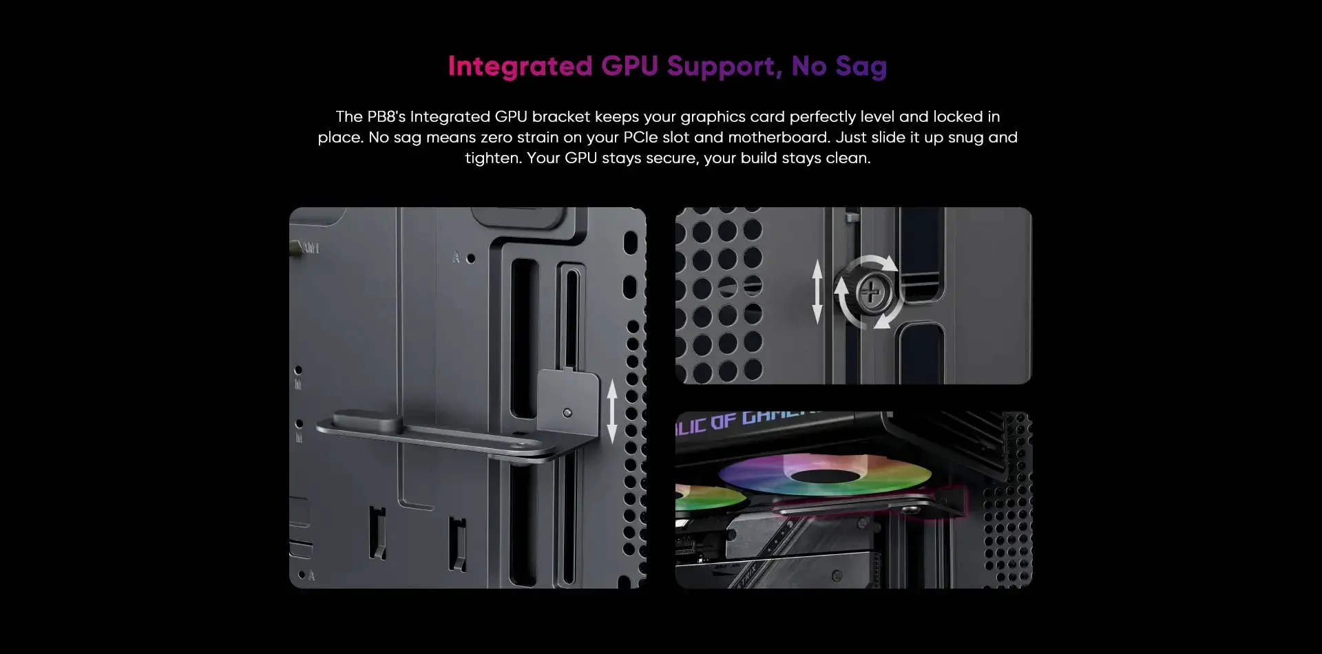 1stPlayer кутия Case ATX - PB8 Black - 3 x 120 mm A-RGB fans included, USB-C - image 15