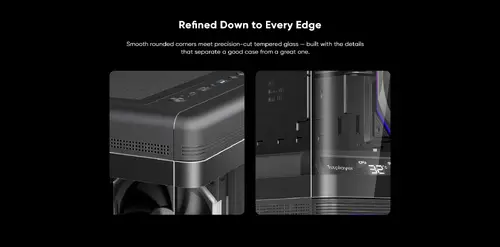 1stPlayer кутия Case ATX - PB8 Black - 3 x 120 mm A-RGB fans included, USB-C - image 8