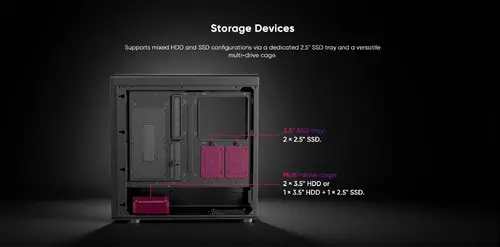 1stPlayer кутия Case ATX - AU8 Black - 4 x 140 mm A-RGB fans included, USB-C - image 11