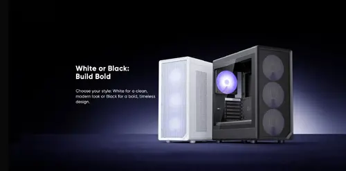 1stPlayer кутия Case ATX - AU8 Black - 4 x 140 mm A-RGB fans included, USB-C - image 5